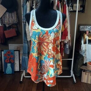 ZARA W&B Collection Floral Tank – Size M | Effortless + Vibrant